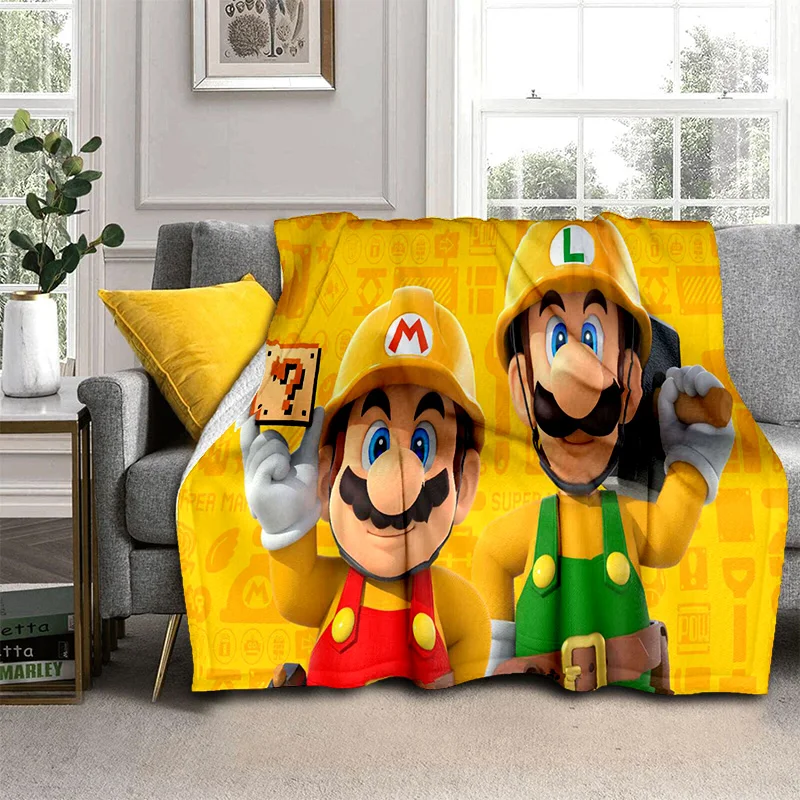 Одеяло в ретро стиле Марио фланелевое одеяло для гостиной спальни кровати дивана
