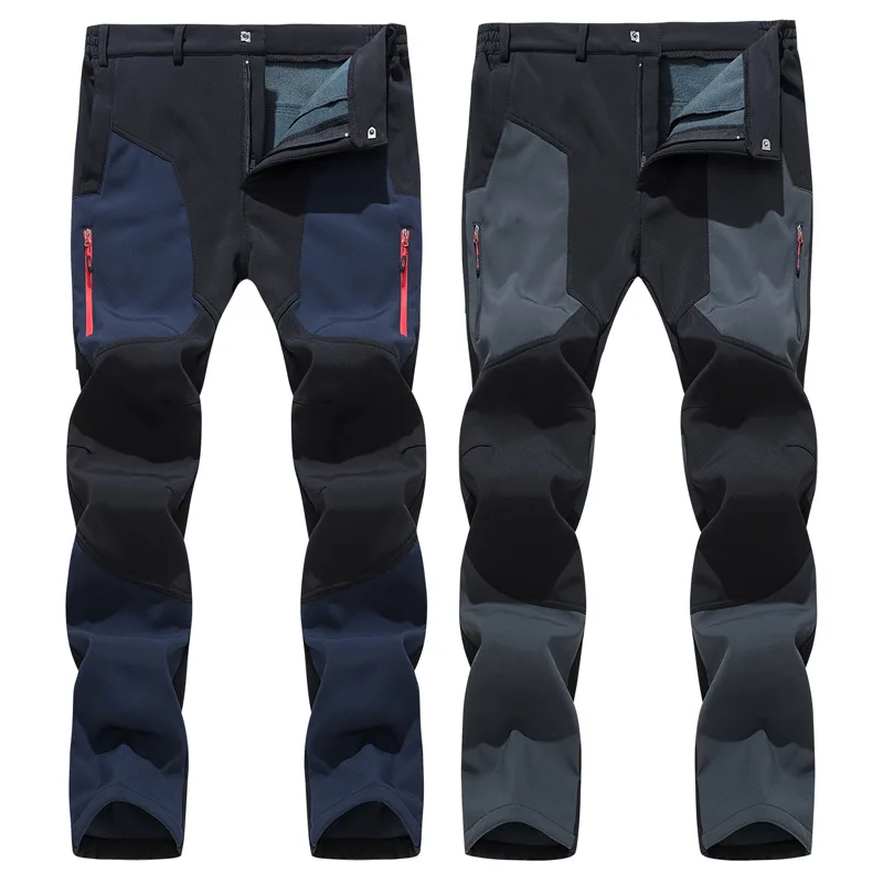 

Assault Men's Thicken Autumn Winter Waterproof Soft Shell Fleece Outdoor Sports Riding Mountaineering Hiking Climbing Pants