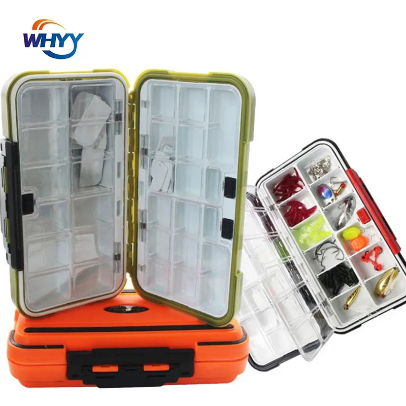 

WHYY Sealed Fishing Tackle Box Large Medium and Small 4-color Double-layer Fishing Accessories Box Tools Box Storage Box