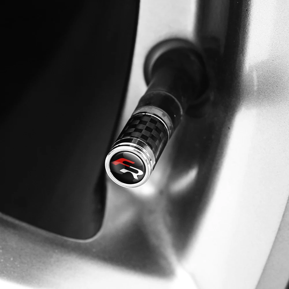 4 шт. автомобильные колпачки для клапанов шин из углеродного волокна значки