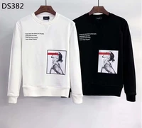 dsquared2 classic mens printed sweater long sleeved pullover simple round neck clothing slim casual loose ds382