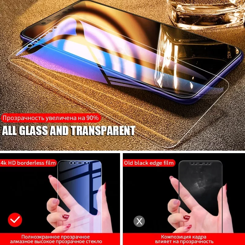 Free shipping  Protective Glass Film On the Mi 6 6X Max 2 3 Screen Protector Full Cover Tempered Glass For Xiaomi Mi 8 SE A2 Lit