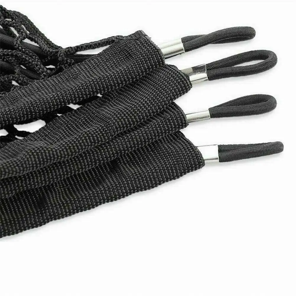 

Car Rear Cargo Net Trunk Elastic Mesh Organizer With 4 Hooks 2 Layers Nylon SUV 90x40 Cm Fix And Store Sundries Car Accessory