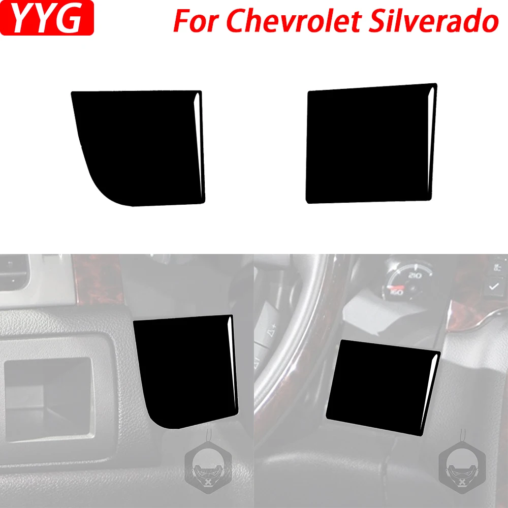 

For Chevrolet Silverado Tahoe GMC Avalanche LTZ Sierra SLT 2007-13 Piano Black Dashboard Speedometer Bottom Car Interior Sticker