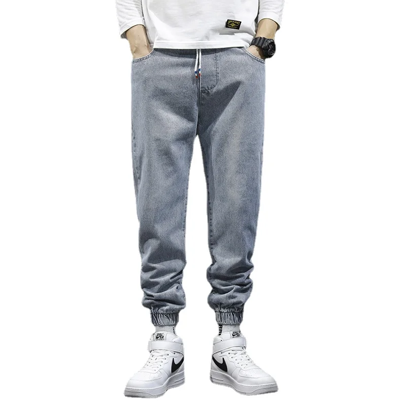 

Men's Jean Jogger Harem Pant Men Pants Harajuku Cargo Jeans Cotton Casual Harem Denim Hip Hop Sweatpants Male Wide leg Trousers