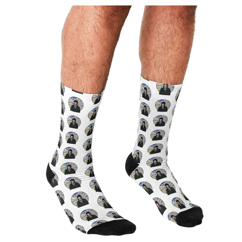 

Носки мужские Смешные радужные с окошком, повседневные сумасшедшие в стиле Харадзюку