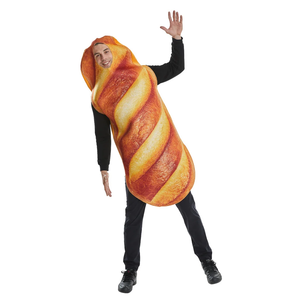 

Bread Baguette Costume Cosplay For Adult Jumpsuit Food Tunic Hallowee Christmas Carnival Party Fancy Dress Unisex