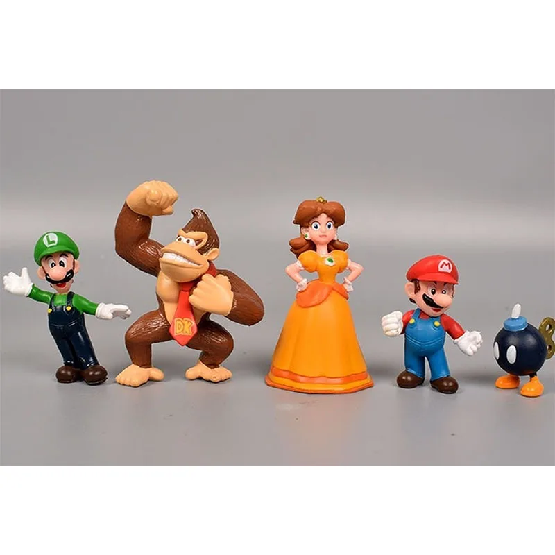 Фигурки героев игры Super Mario Bros из ПВХ игрушки Йоши персик принцесса Луиджи