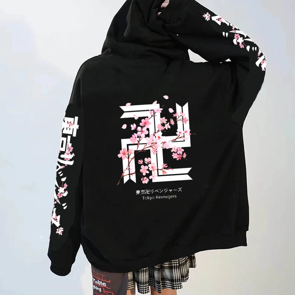 

Men Women Tokyo Revengers Hoodie Fashion Harajuku Japan Hoodies Cherry Blossom Sweatshirts Tops Pullovers Sudadera Felpa Moletom