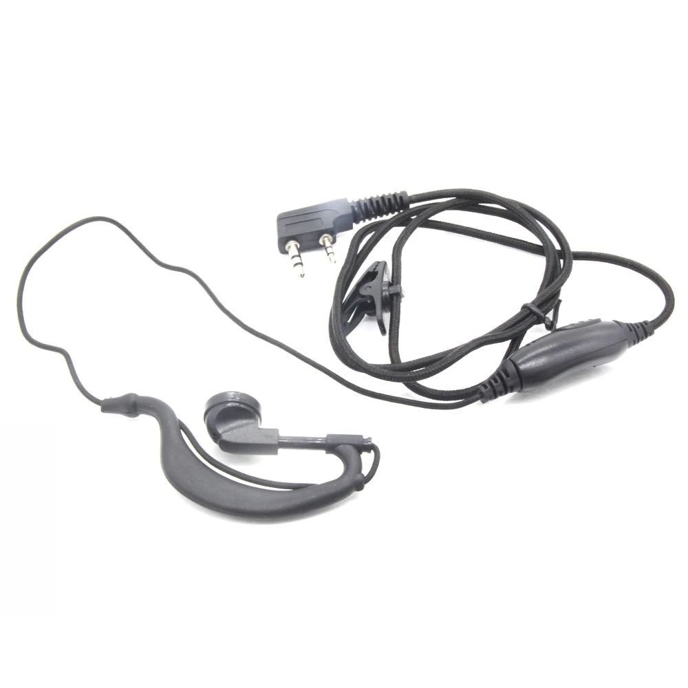 2Pin K Head Braided Wire Earpiece Headphone for Kenwood Baofeng UV 5R Radio Hanging Wire Headphones