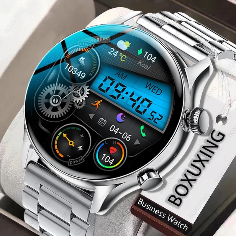 

New Smart Watch Men 390*390 Screen Always Display The Time NFC Bluetooth Call Waterproof Sports Men Smartwatch For Xiaomi+Box