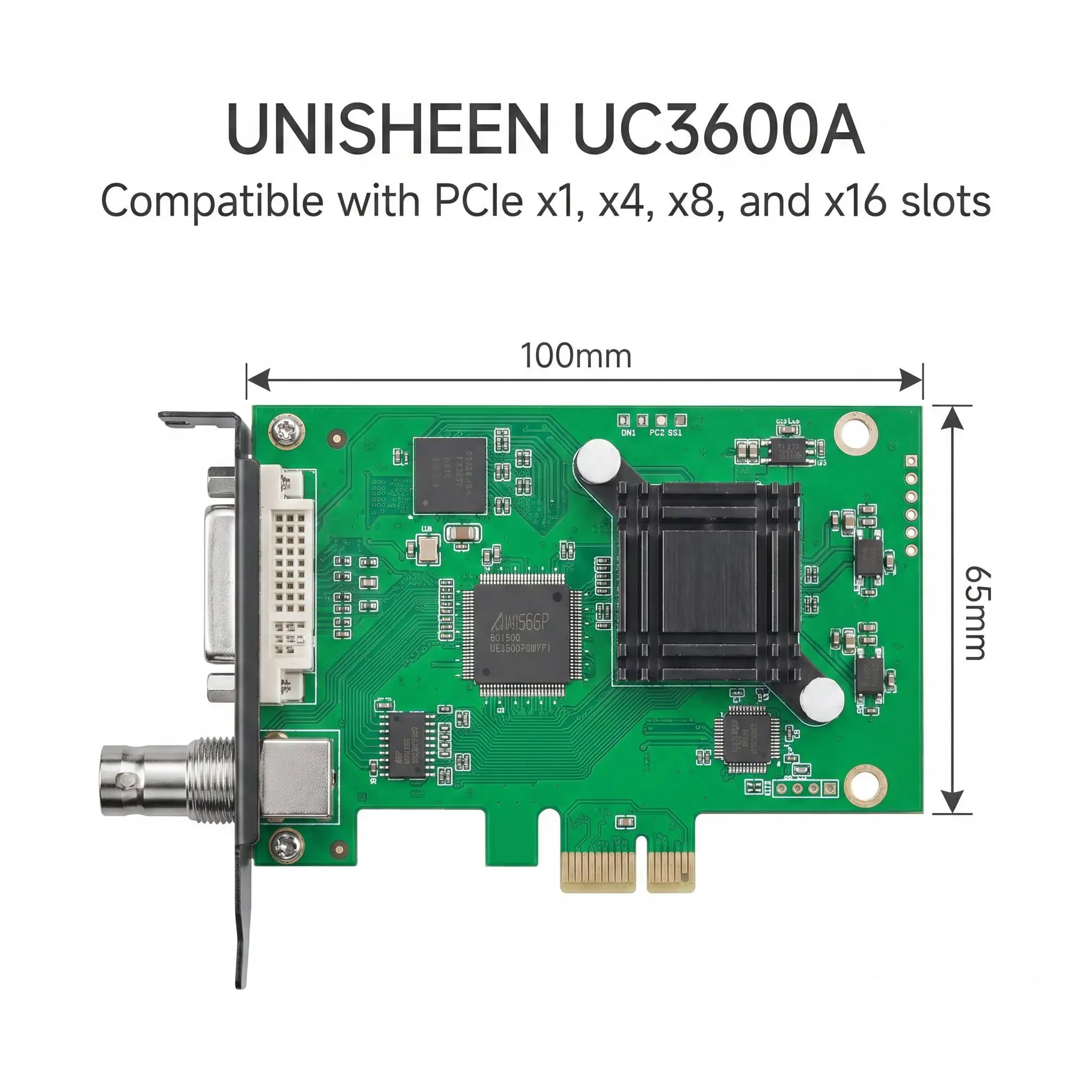 Фото Карта захвата UNISHEEN UC3600A: многопортовый SDI HDMI VGA DVI RCA в PCIe, 1080p60, промышленный граббер для прямых трансляций, Dshow V4L2 №3