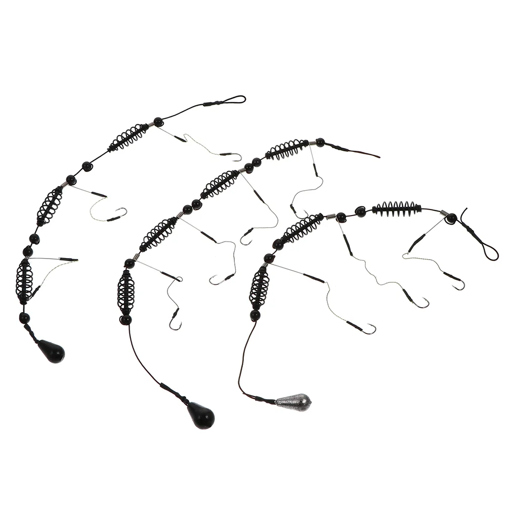 

3 Pcs Feeder Bait Thrower Device Fishing Big Things Copper Lure Trap Hooks