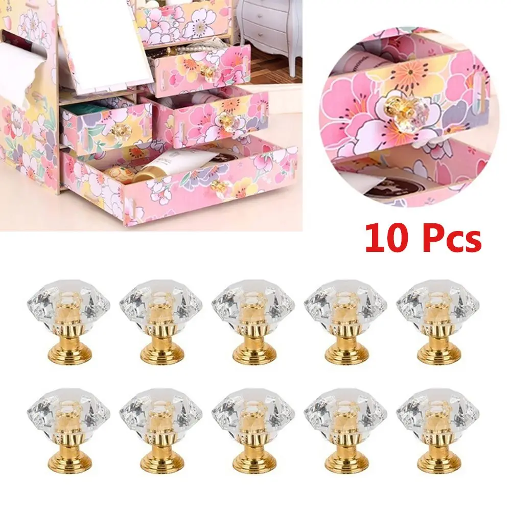 

Fashion Cabinet Acrylic Cupboard Crystal Drawer Handle Pull Home Hardware Door Knob Furniture Accessories