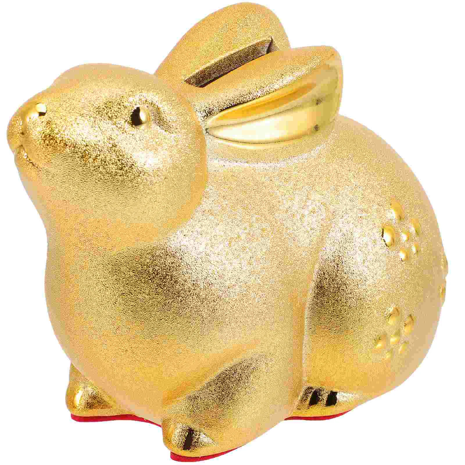 

Bank Rabbit Piggy Money Bunnysaving Figurine Jar Pot Kids Year Chinese Cartoon Animal Statue Zodiacshui Feng Box Banks Decorthe