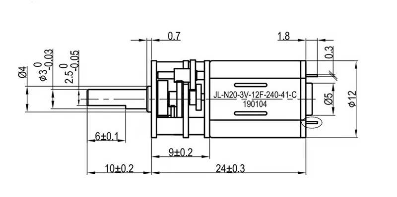 

Мини-двигатель с редуктором постоянного тока 6 в N20 150 об/мин