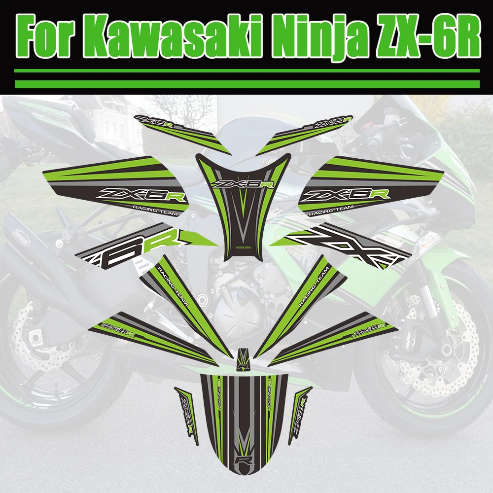 Для Kawasaki Ninja ZX-6R ZX6R ZX 6R накладка на бак обтекатель наклейки защита газового колена