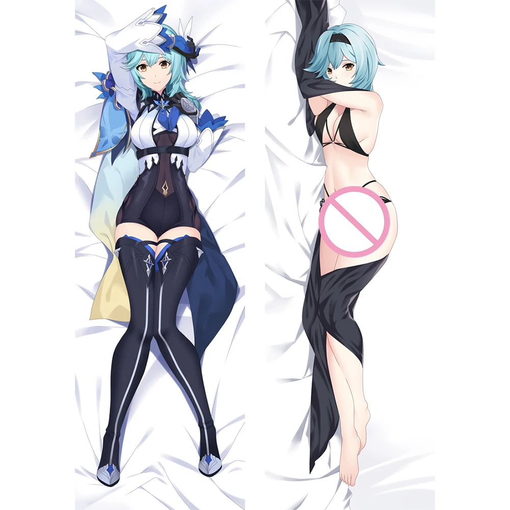 

Sexy Eula Printed Hugging Body Pillowcase Genshin Impact Cosplay Anime Dalimakura Cover Peach Skin Case Haloween Room Gifts