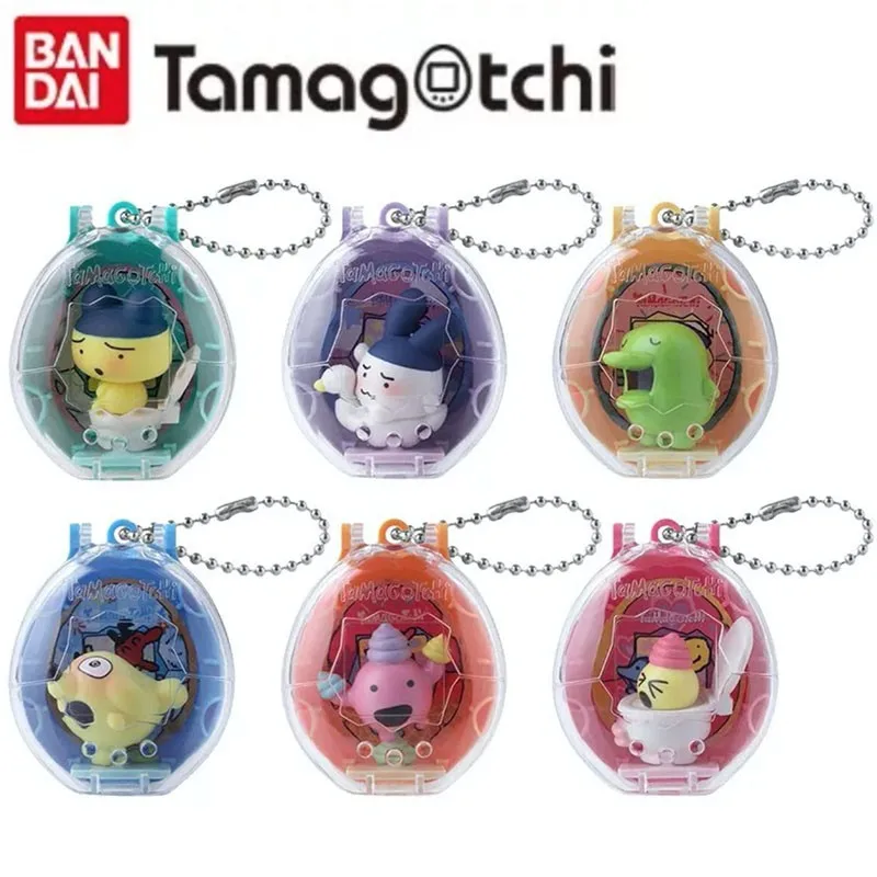 Фото Новый хит Bandai Tamagotchi Pooptime Shaped V1V2 слепая коробка аниме фигурка фасоль кукла слепая сумка украшение рюкзака игрушка подарки на день рождения №1