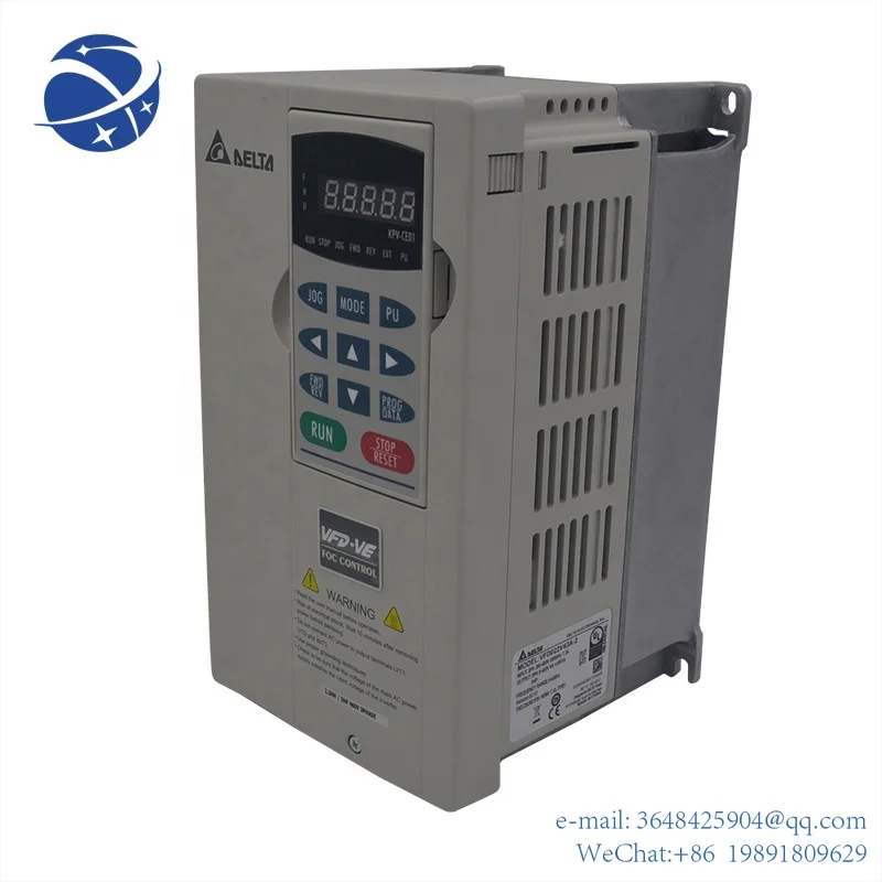 

YYHC2021 Original new Delta VFD AC Drive VFD-E AC380-480V 3phase 0.75KW to 22KW used for motor.pump,crane and machinery