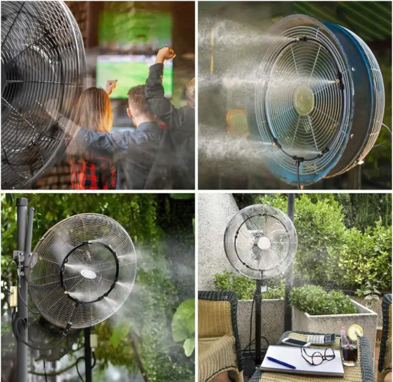 

Fan Misting Kit Outdoor Patio Breeze Water Spray Cooling Outdoor Fan Misters 26.2FT Garden Supplies Home Accessories Summer Cool