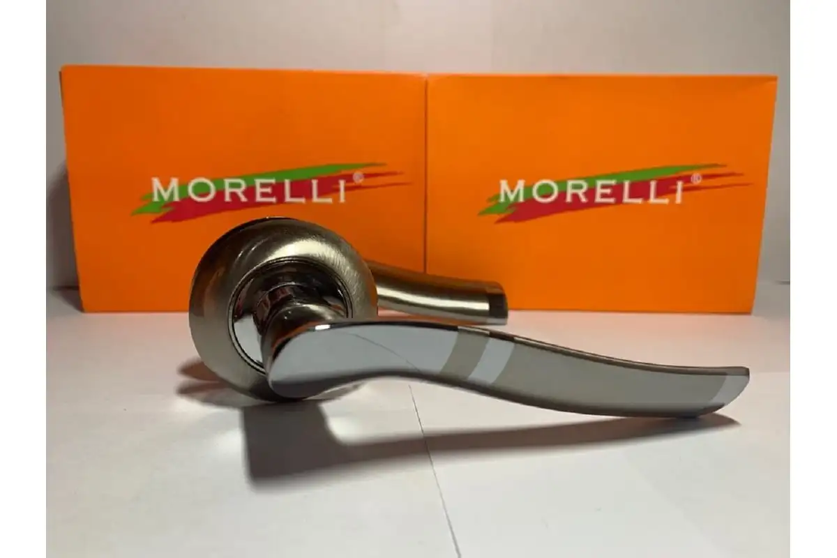 Дверная ручка MORELLI "Фонтан" MH-04 SN/CP цвет - белый никель/ хром арт. 9010538 |