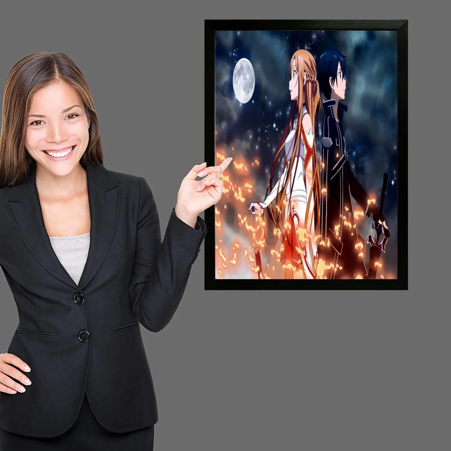 Мистецтво меча онлайн холст художественный постер настенная живопись печать