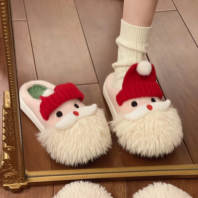 Бархатные теплые водонепроницаемые тапочки с толстой подошвой Baotou модные