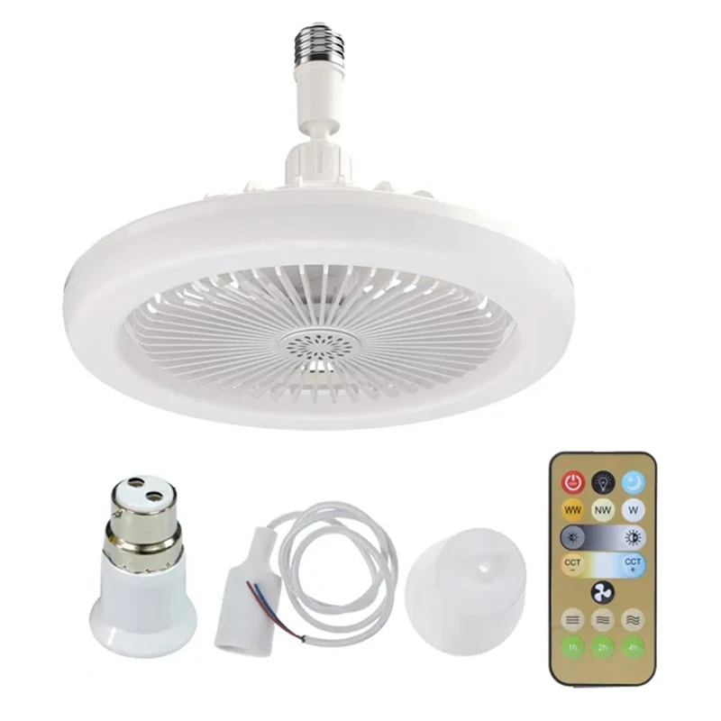 

Тихий потолочный вентилятор для гостиной, спальни, 30 Вт, E27, с дистанционным управлением