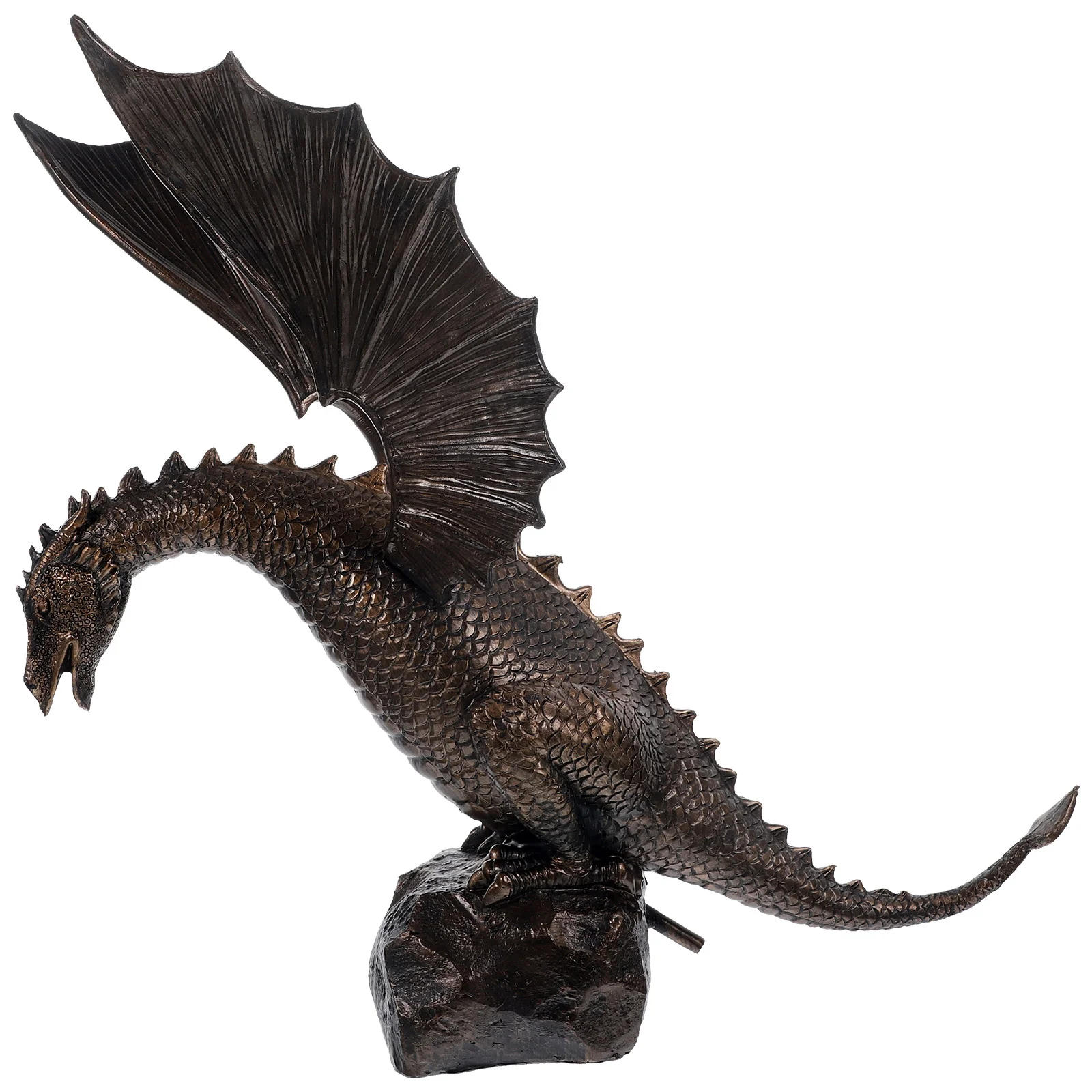 

Desktop Waterfall Fountain Dragon Statue Garden Ornament Decor Decorative Spray Nozzle Vivid Adornment Modeling Sprayer