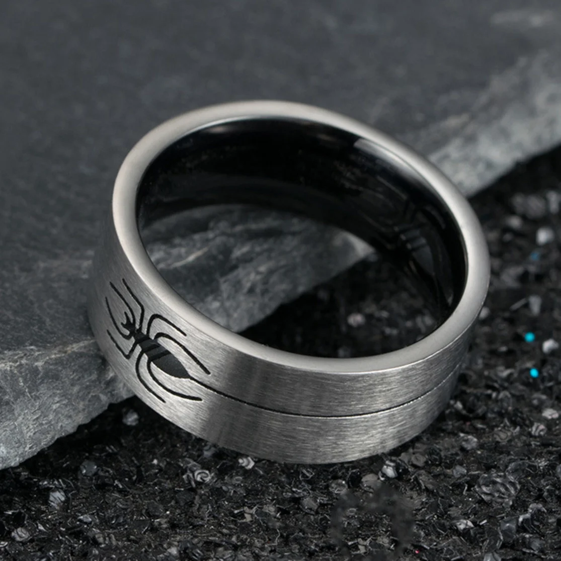 Мужское кольцо с пауком для мальчиков высококачественное из нержавеющей стали