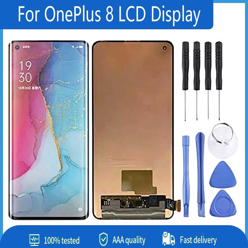 100% Протестированный Amoled-дисплей Для Oneplus 8 Емкостный Сенсорный Экран Дигитайзер