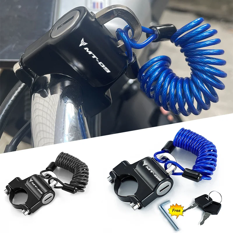 

For YAMAHA MT-09 MT09 Mt 09 2017 2018 2019 Universal Motorcycle Helmet Lock Handlebar Fixed Anti-theft Helmet Lock with Keys Set