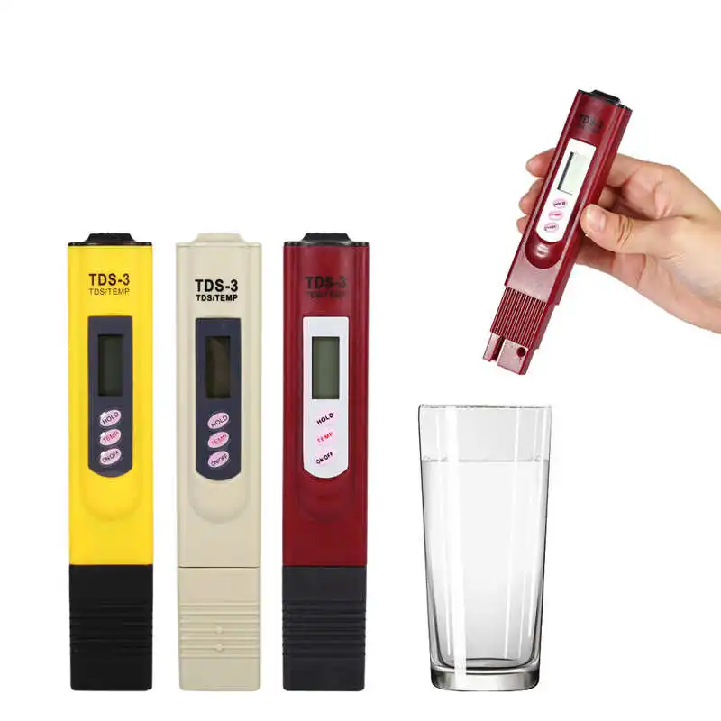 

Цифровой тестер качества воды с ЖК-дисплеем, ручка, фильтр чистоты, TDS измеритель, тестер 0 ‑ 9999 PPM, портативный для тестирования качества вод...