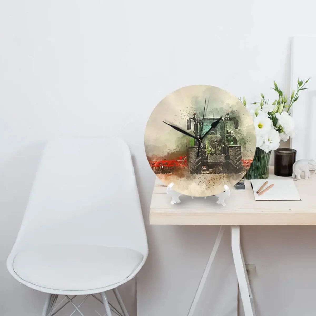 Трактор Fendt прививочные настенные часы для украшения комнаты круглые