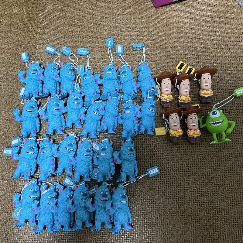 

32PCS 5-6cm Genuine bulk export Toy Story Woody bass monster company big eye Q pendant key chain