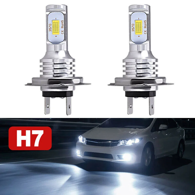

2pcs H7 LED Headlight Bulb 12V 24V Car Headlight 55W 8000LM 6000K Car High Low Beam Waterproof Super Bright For Vehicle Access