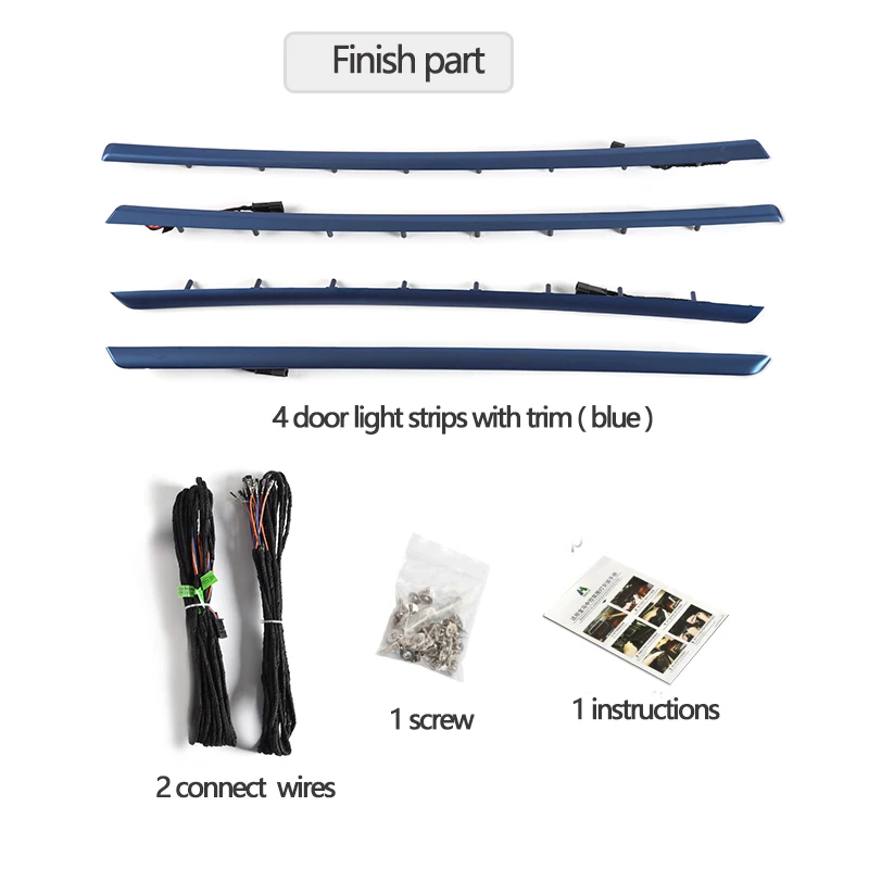 

4 внутренние двери окружасветильник свет светодиодные декоративные планки света с синими и оранжевыми цветами атмосферсветильник s для BMW 3 серии F30 12-18