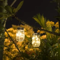 solar mason jar lights 20 led hanging string fairy jar solar lantern lights for outdoor patio garden yard and lawn decoration