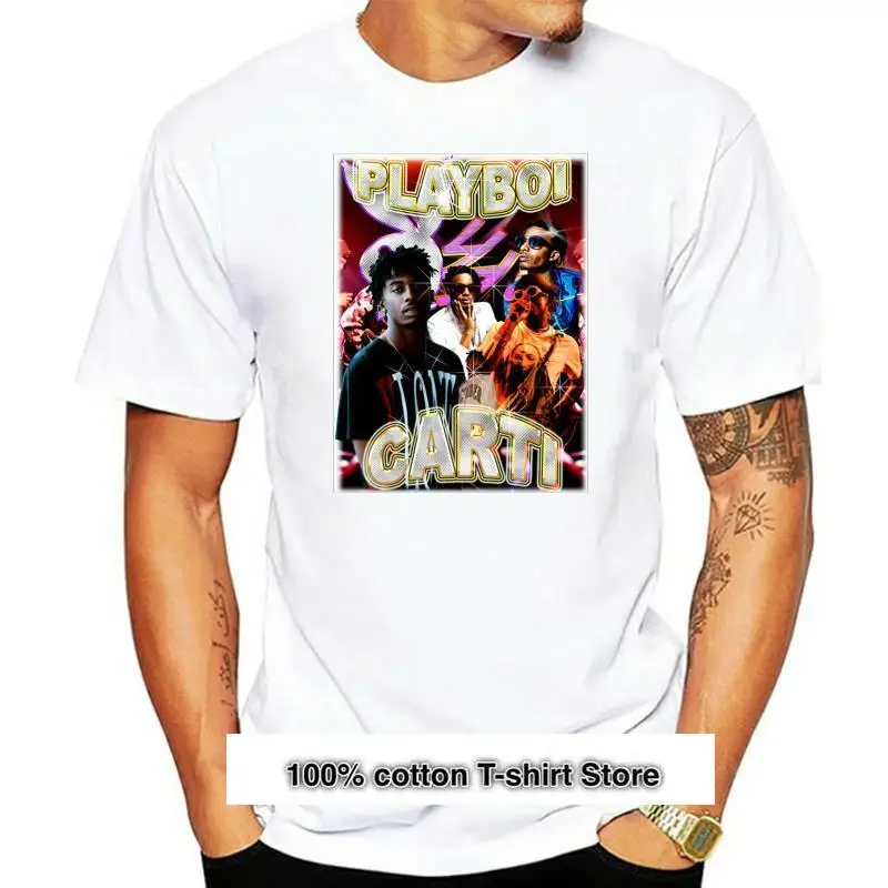 

Playboi Carti-Camiseta популярные для мужчин, Camisa de algodón transpirable, de ocio