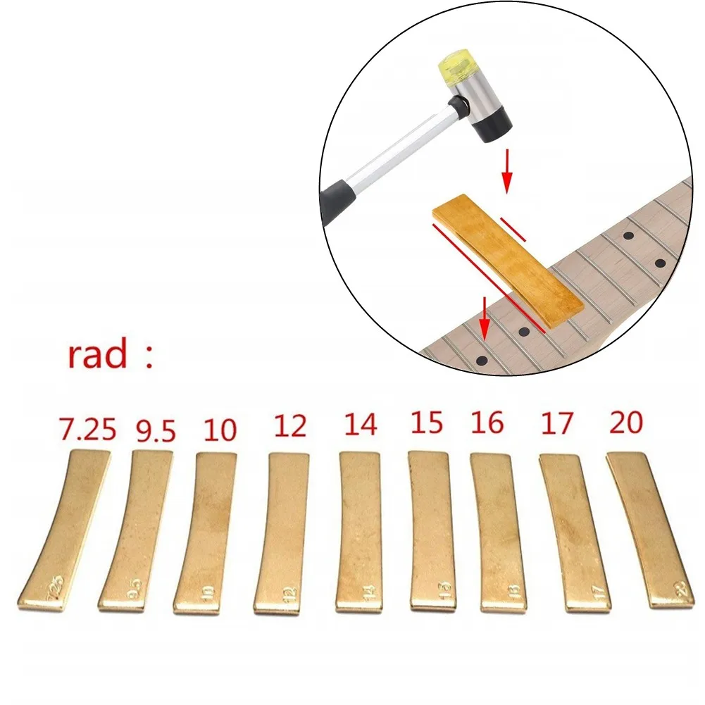 

9 Size Guitar Radius Metal Fingerboard Fret Press Caul Insert Guitar Radius Fret Press Caul Insert Luthier DIY Tools Dropship