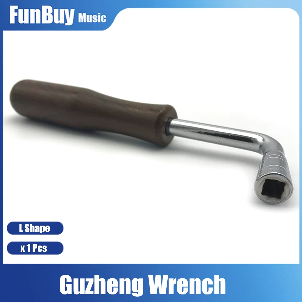 

L-shape Square Shape Guzheng Tip Tuning Hammer Wrench Tuner Spanner Tool for Luthier