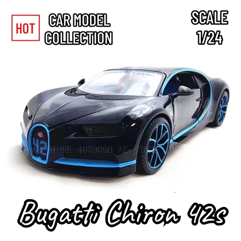 1:24 Bugatti Chiron 42s Ограниченная серия моделей автомобилей, Реплика интерьера, декоративная шкала, миниатюрная коллекция искусства, подарок, игрушка для мальчика