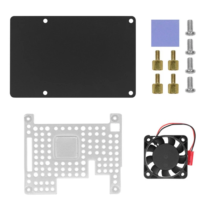 

Алюминиевый радиатор для Raspberry Pi 4B/3B +/3B с корпусом вентилятора охлаждения, защитный чехол для Raspberry Pi 4B