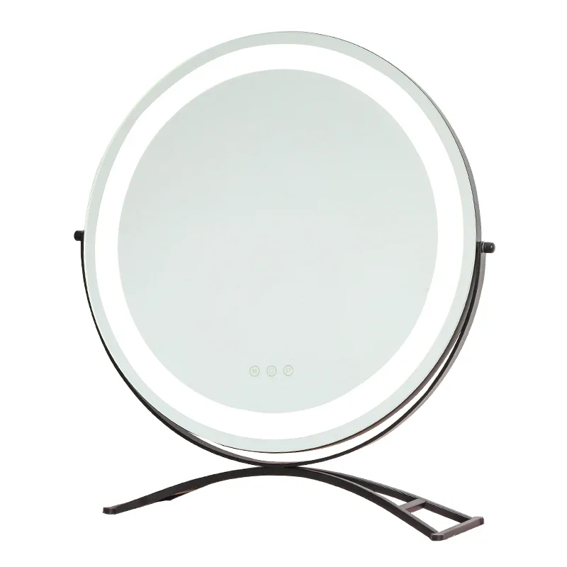 Современное роскошное зеркало для макияжа Золотое зеркальное металлическое с