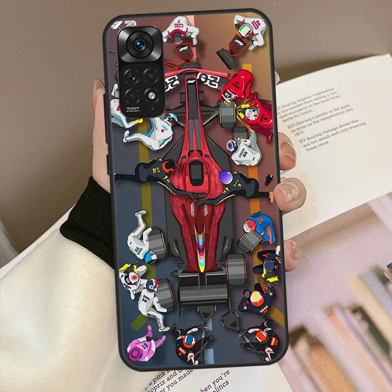 Формула 1 F1 чехол гоночного контура для Xiaomi Redmi Note 11 10 9 8 7 Pro 10S 9S 8T 9A 9C 9T мягкий