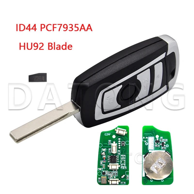 

Автомобильный ключ дистанционного управления Datong World для BMW E38 E39 E46 M5 X3 X5 Z3 Z4 EWS 315/433 МГц ID44 PCF7935 Обновление чипа Flip