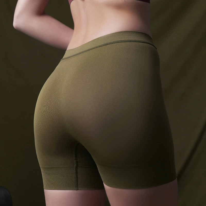 

New 2023 style Women Feel Naked Seamless Boxer Underwear High Waist Sexy Panties