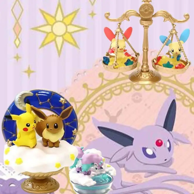 

Jirachi Eevee pikachu Random mystery Box pokemon Kawaii action Anime Figures Decoration kids toys prize Birthday Christmas gift