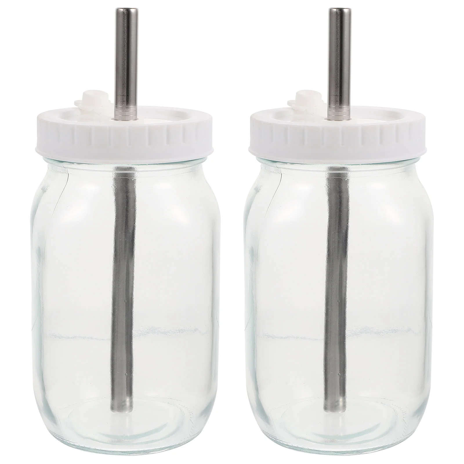 

Cup Glasscups Bottle Strawmason Drinking Drink Jar Glasses Iced Beverage Coffeelids Tea Strawsjuice Bottles Tumbler Lid Smoothie